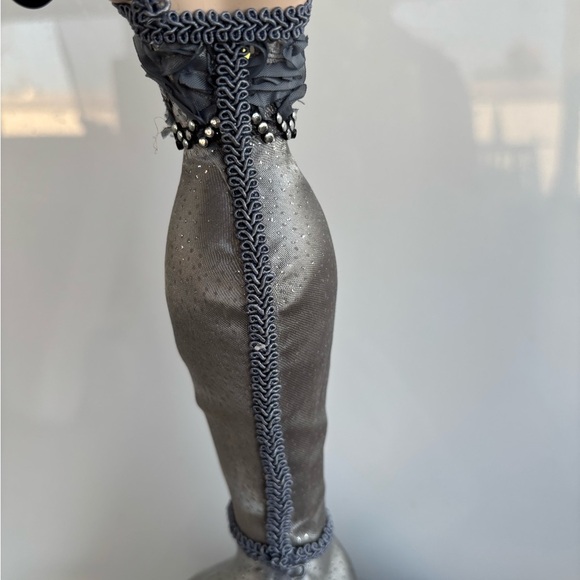 Jewelry Organizer Tree Stand Lady's Sequin Pencil Dress Form Hooks Vanity Doll - Picture 3 of 5